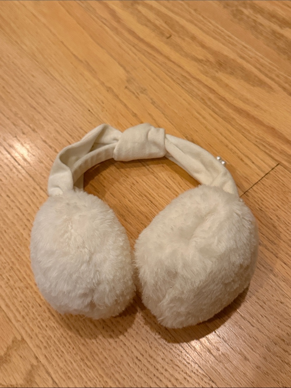 LC Lauren Conrad Ivory Plush Earmuffs